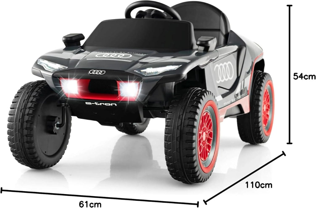 Audi Auto elettrica per Bambini, 12V Macchina Elettrica con Telecomando Luci LED e Musica, Velocità 3-6,5 km/h, Auto Sportiva per Bambini 3 Anni+
