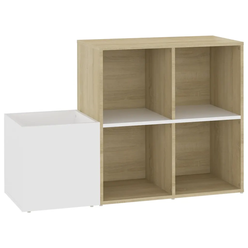 Scarpiera Ingresso-Scaffale per scarpe Bianco Rovere Sonoma 105x35,5x70 Multistrato