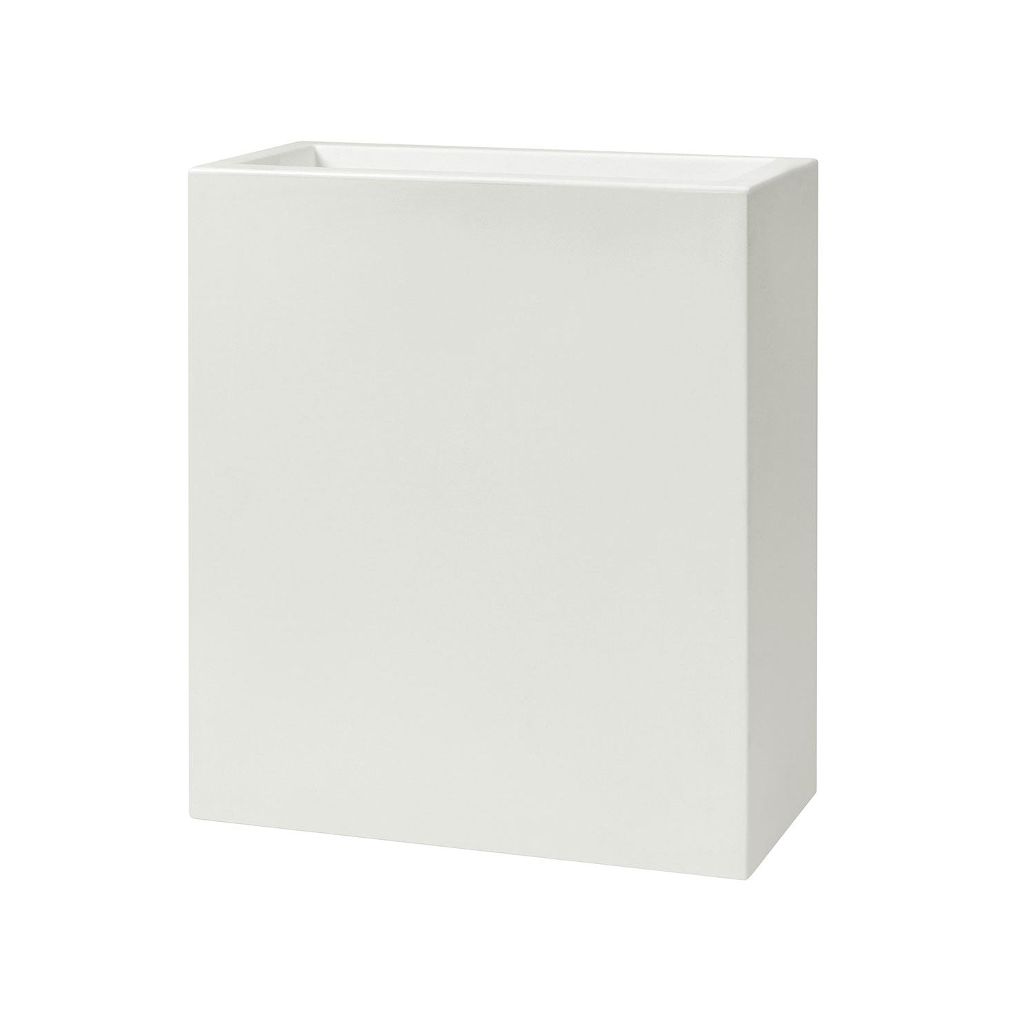 Vaso Rettangolare Indoor e Outdoor Schio Tower Maxi Chalk 78,5x39 cm in Plastica Bianco Gesso