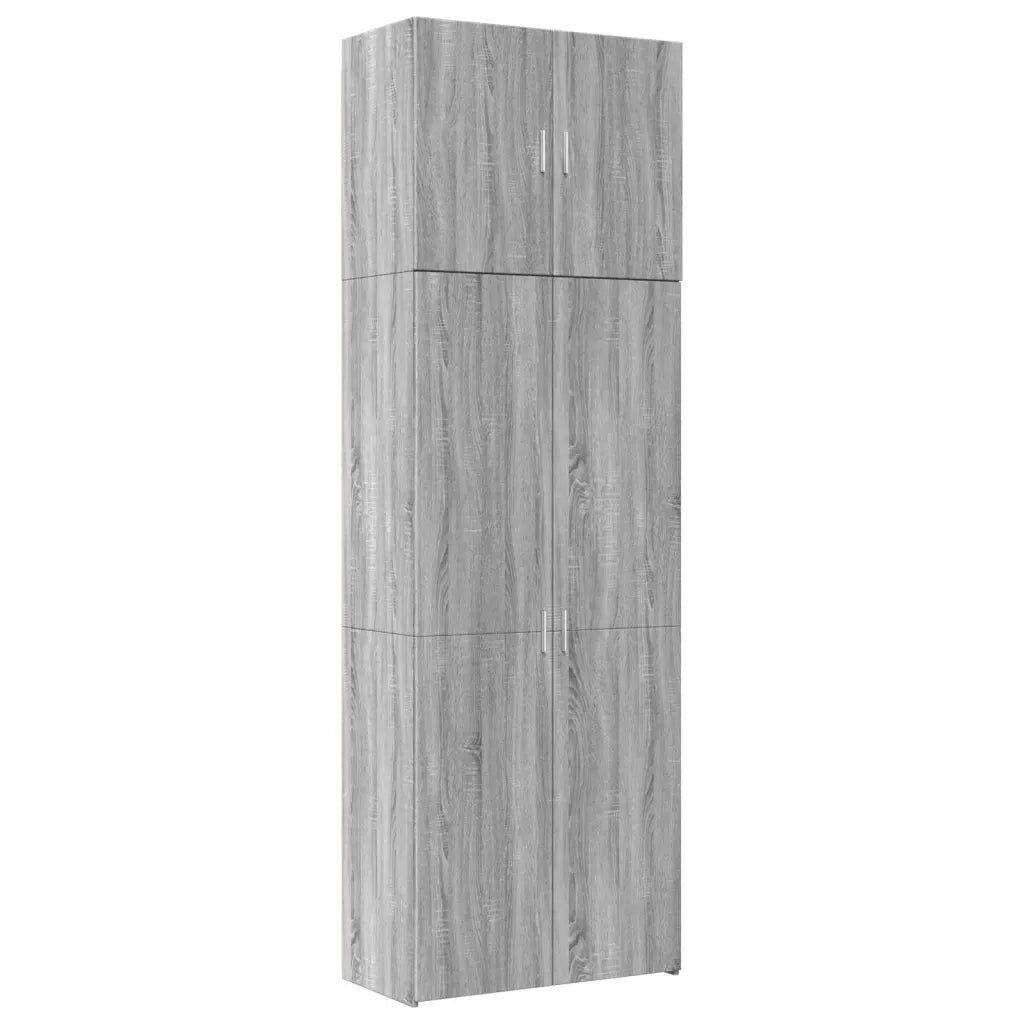 Credenza Grigio Sonoma 80x42,5x249 cm in Legno Multistrato