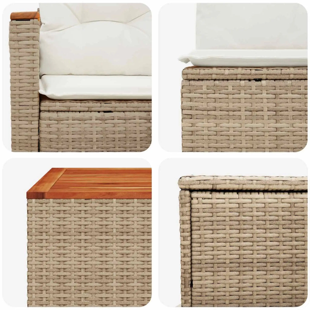 Set di divani 8 pz Beige e Bianco Crema 3448554