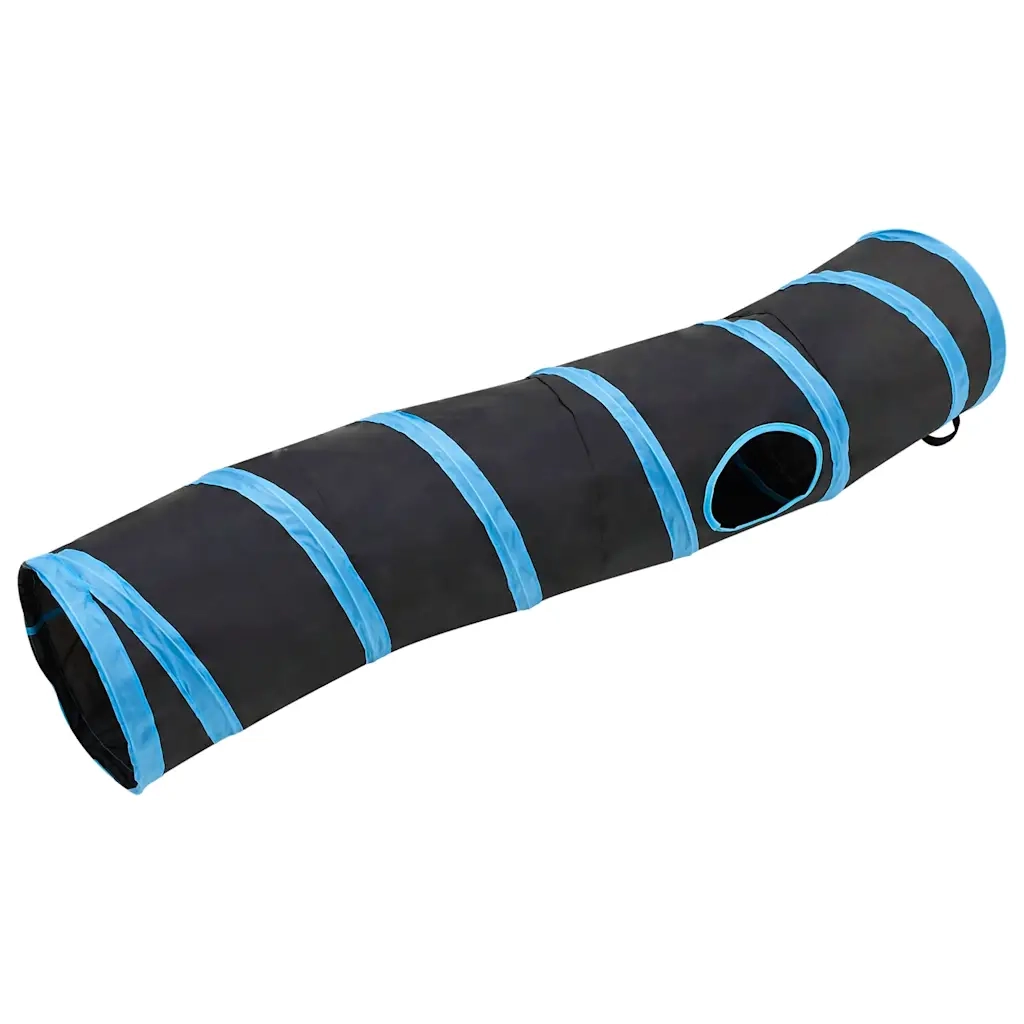 Tunnel per Gatti a S Nero e Blu 122 cm Poliestere CFW4391118