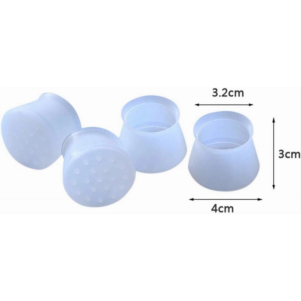 Trade Shop - Set 16 Pz Tappi Protezioni Per Gambe Sedia Mobili Tavoli In Silicone Con Feltro -