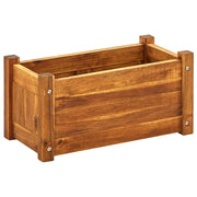 Fioriera rialzata per piante e fiori giardino 50 x 25 x 25 cm legno di acacia 02_0001189