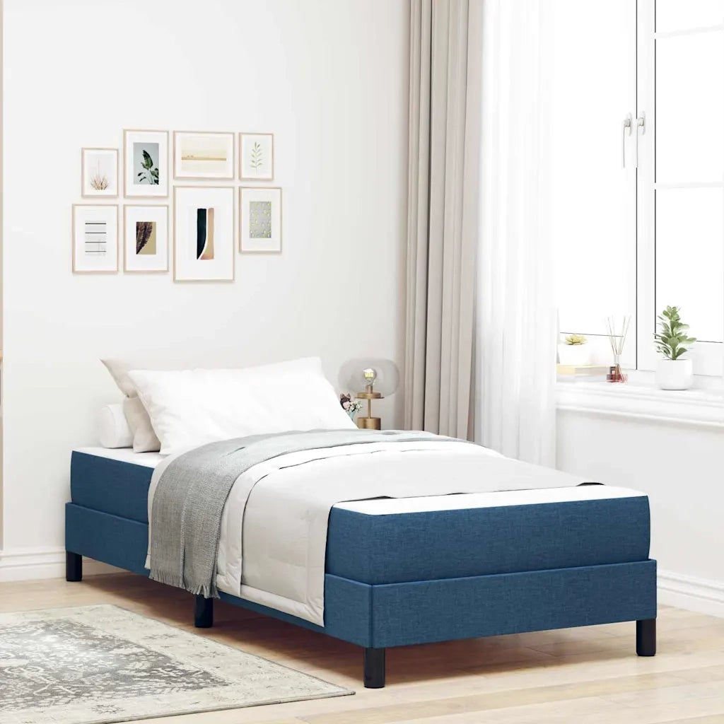 Letto a molle con materasso Blu 100 x 200 cm Tessuto 3398471