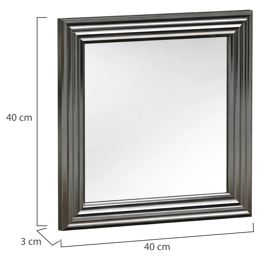Ortovero, Specchio Modulabile, 40x40h cm Argento