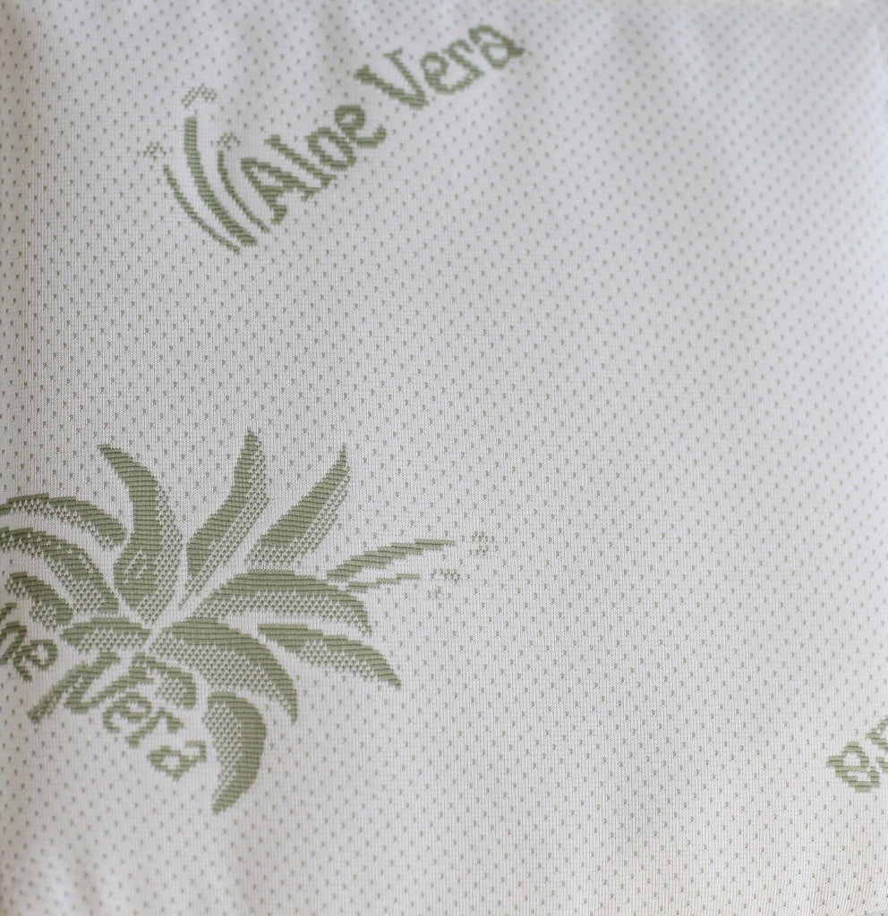 Topper Trapuntato Imbottito Singolo con Elastici Aloe Vera Bianco