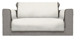 Copridivano con Copri Braccioli Seduta 60 cm in Poliestere Panna