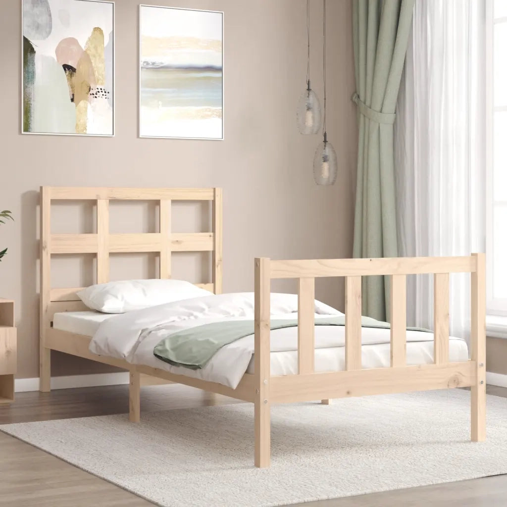 Giroletto senza Materasso-Struttura Letto 90x200 cm in Legno Massello di Pino 552926