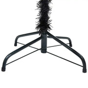 Albero di Natale Preilluminato con Palline Nero 120 cm PVC 3077674