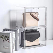 Vitrina trasparente organizzatore in acrilato con porta magnetica - Cassa di stoccaggio per portafoglio e cosmetici - 1 pezzo - 365 x 20 x 27 cm. Opbergbox, transparant, pratico.