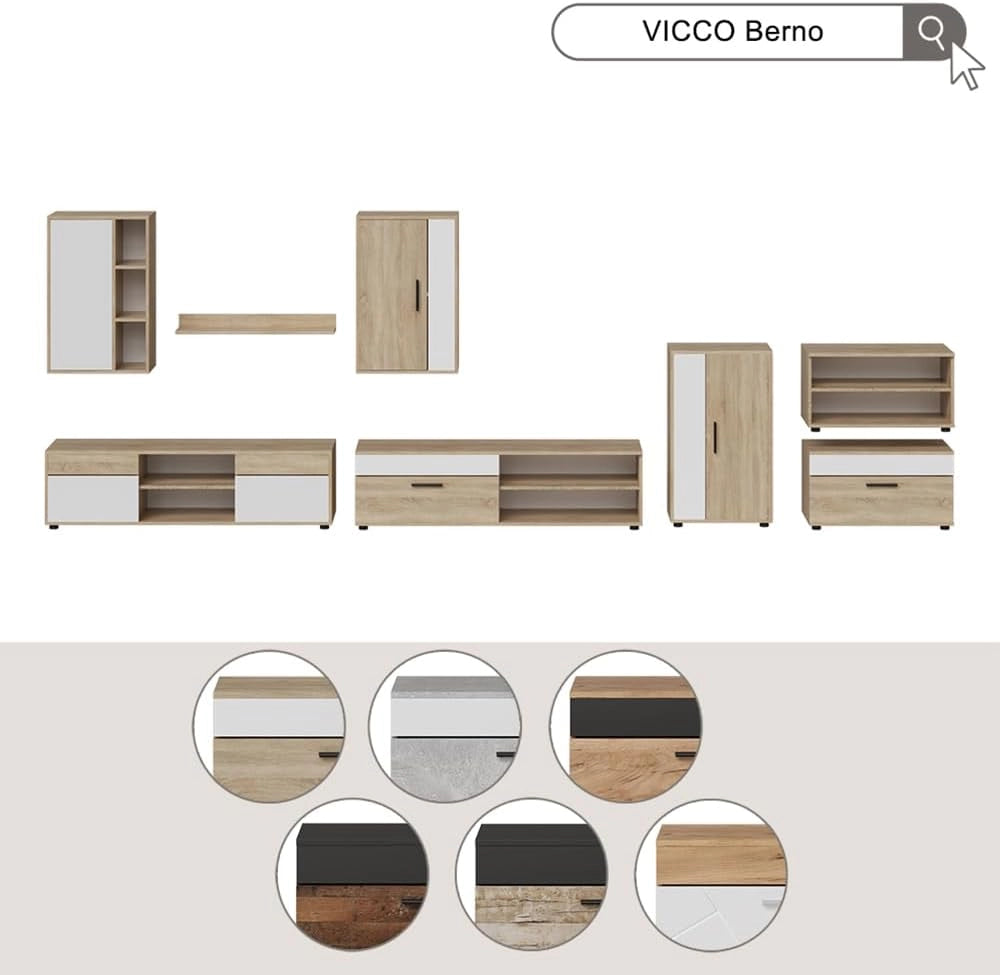 Libreria da parete Berno, Nero/antico, 50.1 x 78.4 cm con 3 scomparti aperti
