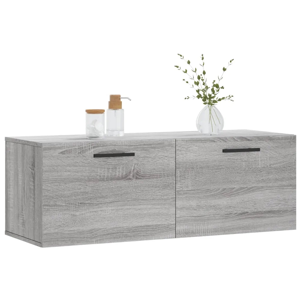 Mobile a Parete Grigio Sonoma 100x36,5x35 cm Legno Multistrato 830162