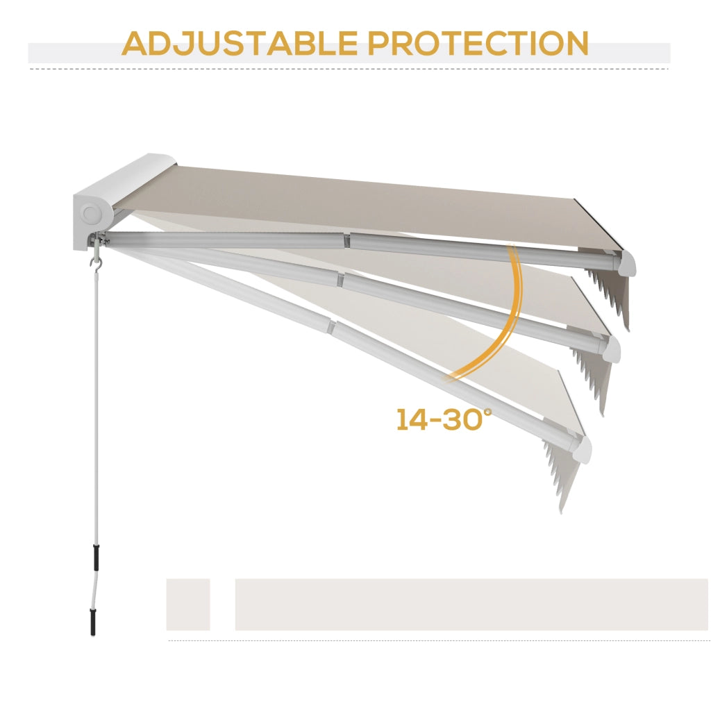 Tendone da Esterno Retrattile Elettrico e Manuale ¨C zephmum ¨C 250x200 cm Colore Crema