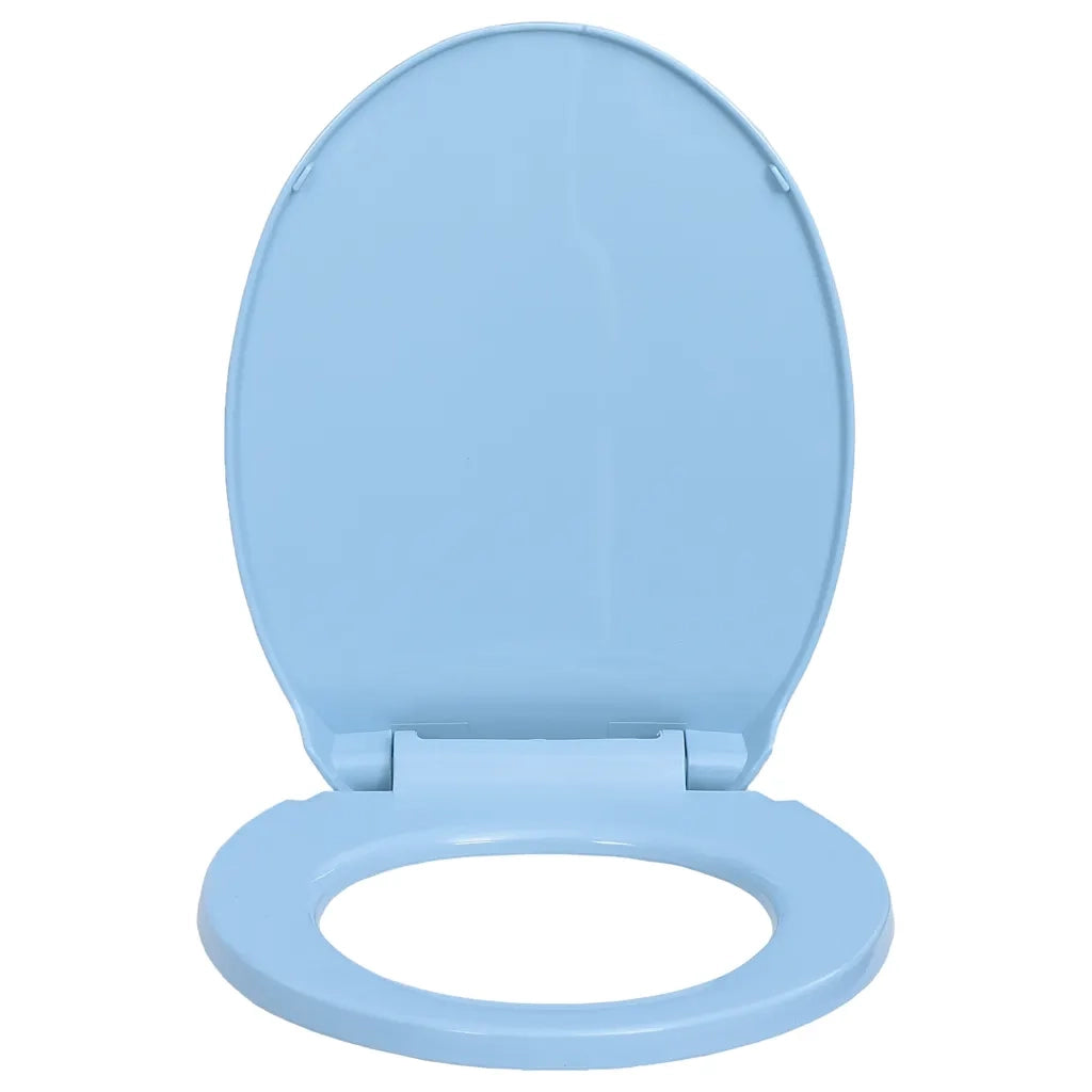 Copriwater Chiusura Ammortizzata e Sgancio Rapido Blu Ovale 145823
