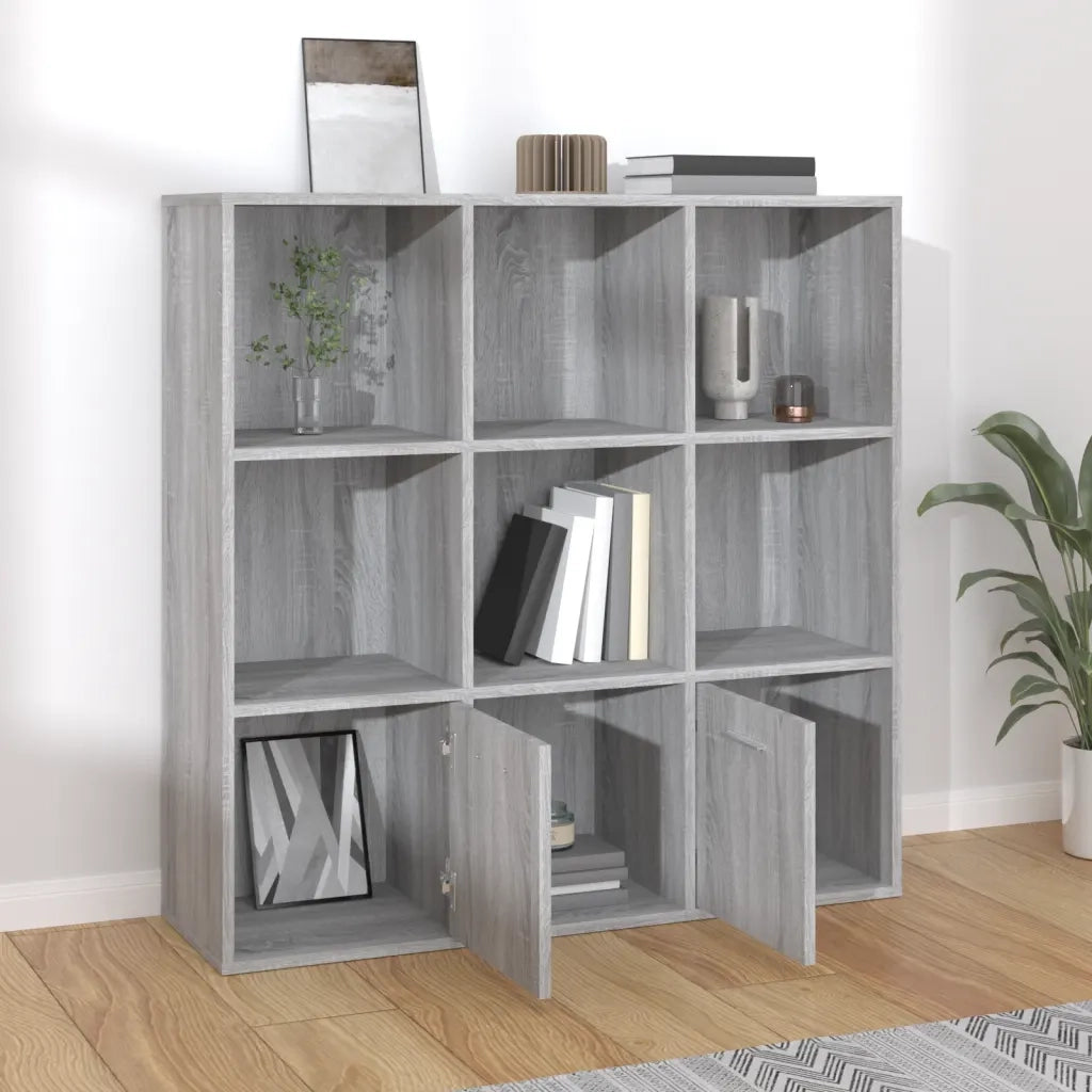 Libreria Grigio Sonoma 98x30x98 cm 815448