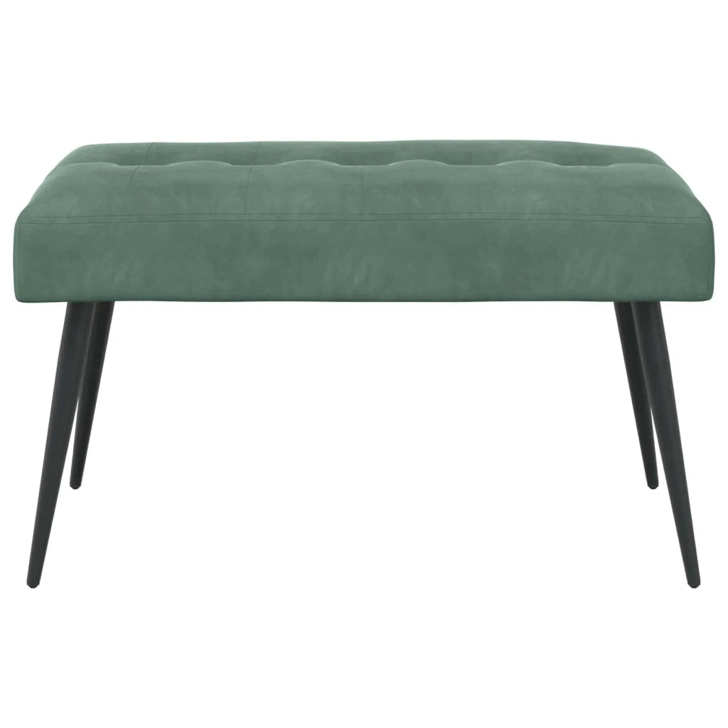 Panchina con bottoni imbottiti Verde Mare 80 x 40 x 46 cm 42038526