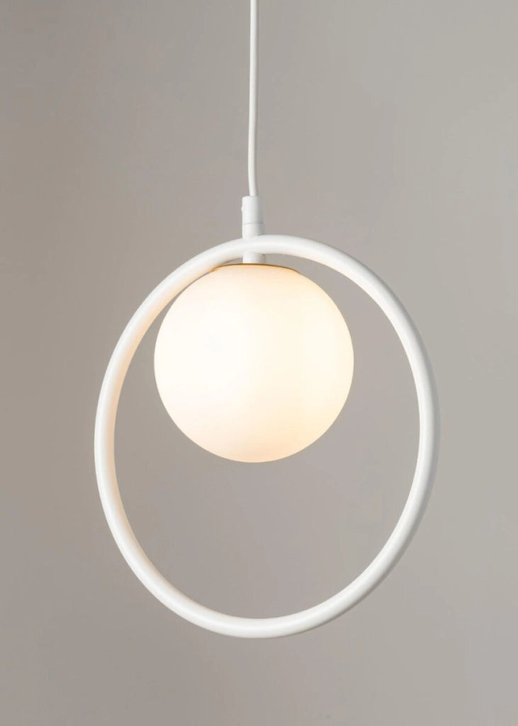 Lampada a sospensione bianca Aqua sfera vetro G9 Sigma