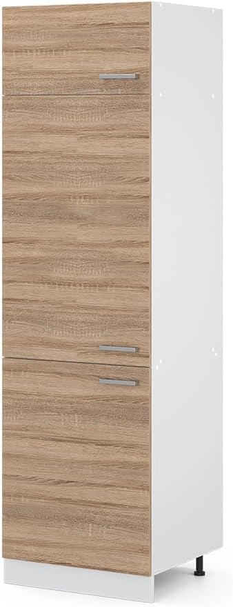 Frontale cucina R-Line, Sonoma, 59.6 x 196 cm frontale del mobile per mobile per frigorifero, adatto per armadi da cucina R-Line per un montaggio semplice