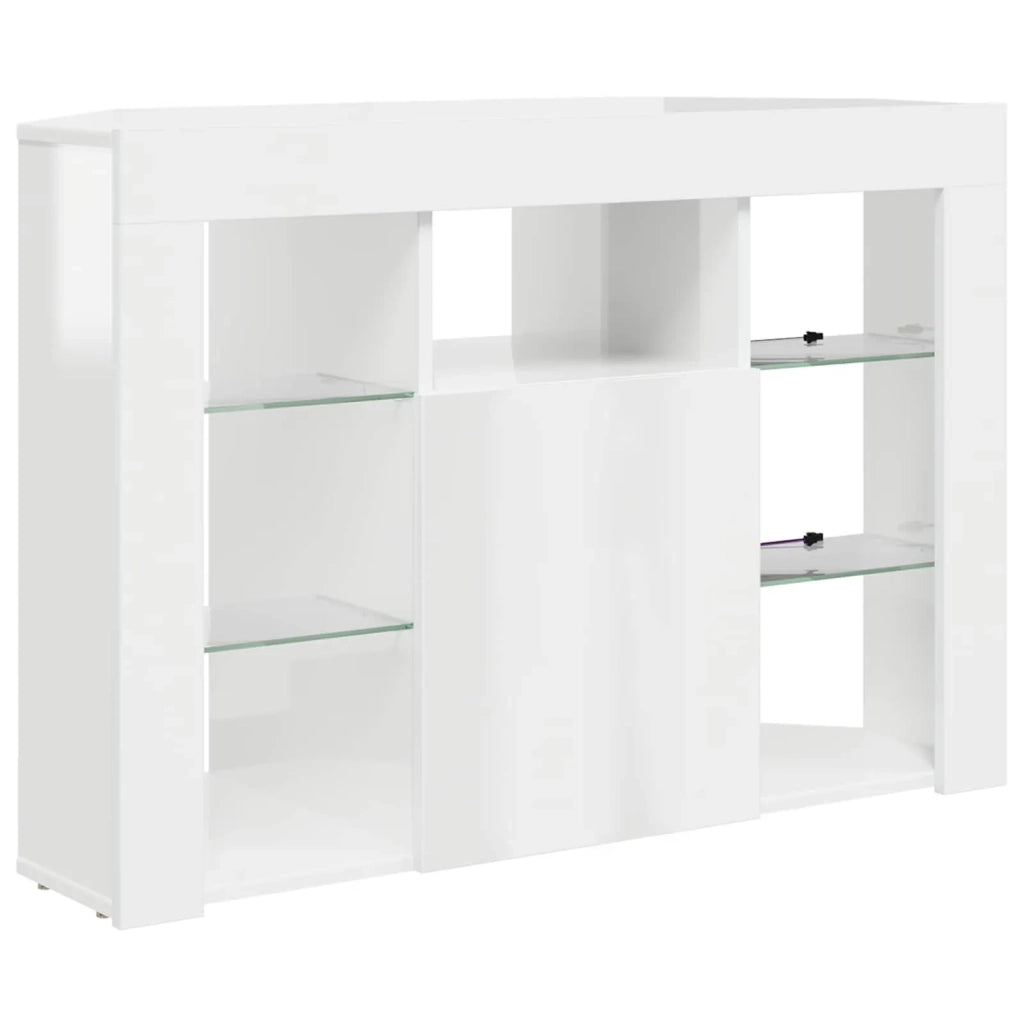Mobile TV LED Angolare Bianco ad Alto Lucido 100x40x68cm 889789