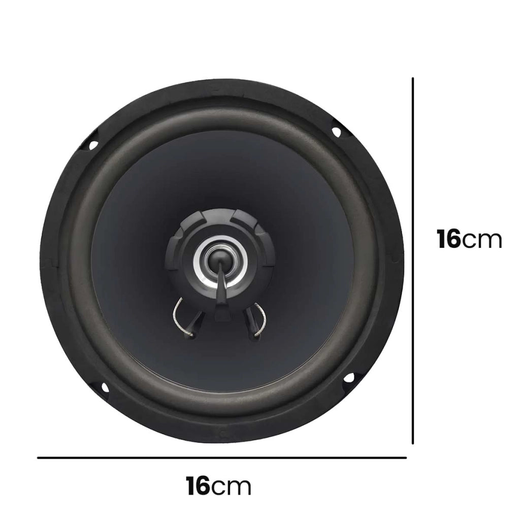 Altoparlante per auto da 6 pollici 500W 16x16cm Magnete in ferrite Sensibilità 93dB Nero Avizar