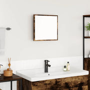 Specchio da bagno LED con specchio Rovere fumé 40 x 37 x 8.5 cm 822925