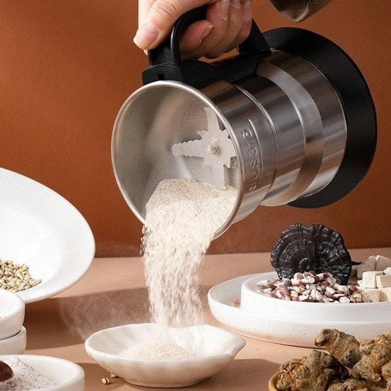 Multifunzionale macchina per macinazione - Macinatore di cereali, caffè e spezie, in acciaio inossidabile, progettato per la sicurezza con coperchio apribile e funzione di arresto automatico, ideale per materiali secchi, cereali, spezie, erbe e caffè.
