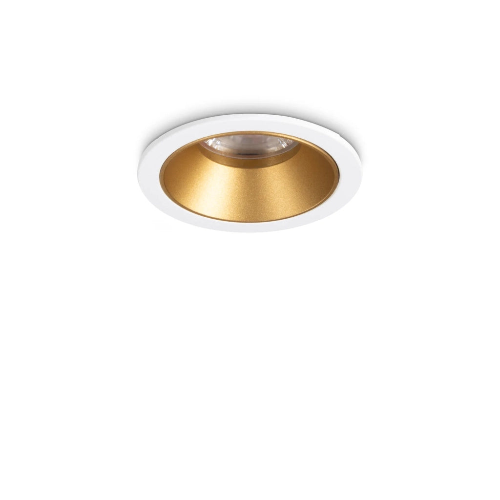Faretto Ad Incasso Game 1 Luce Led Integrato Bianco Oro 5W Ip20
