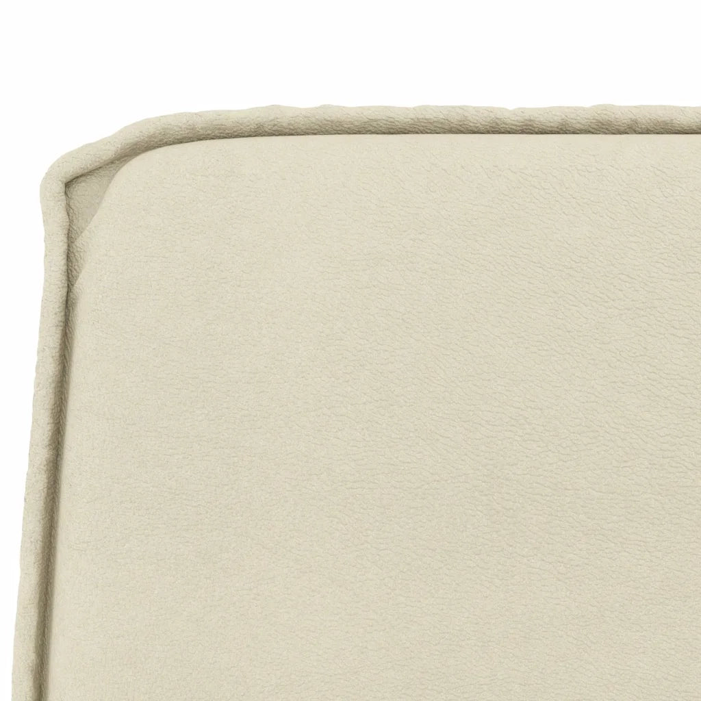 Panca-Sgabello-Poggiapiedi Crema 100x75x76 cm in Similpelle