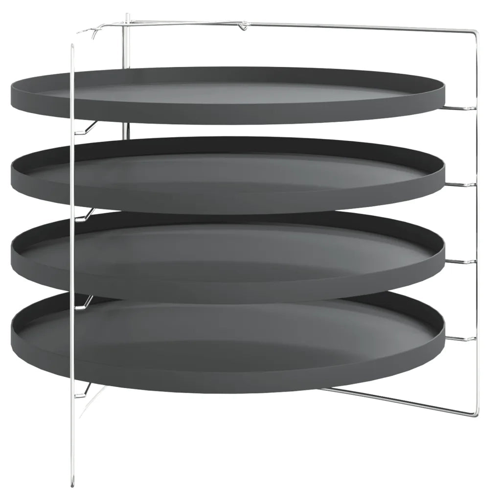 Teglie per Pizza 4 pz con Porta Teglie Ã˜ 28 cm in Acciaiocod mxl 118249