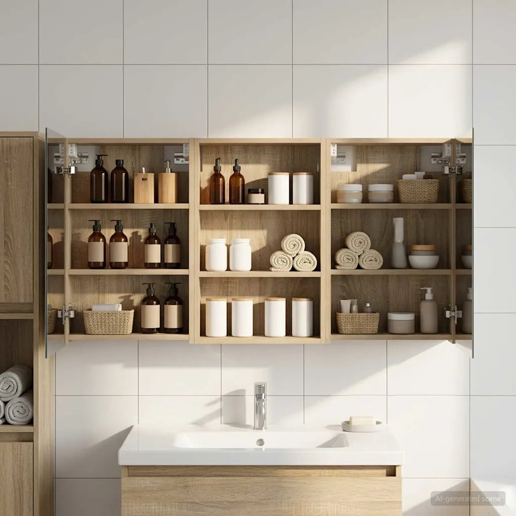 Set di Armadi da Bagno con porta 3 pcs 120 x 10,5 x 60,5 cm 3403730