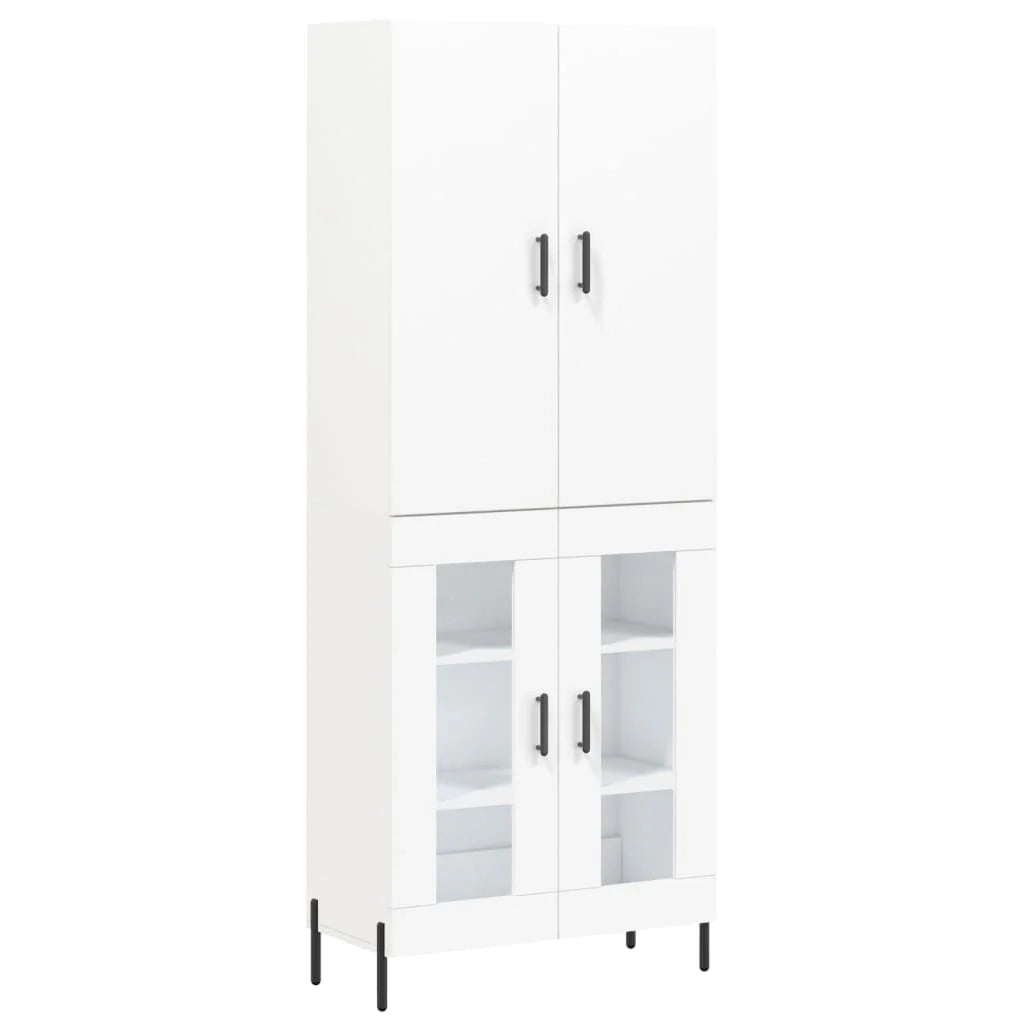 Buffet credenza cassettiera mobiletto mobile contenitore organizer cucina soggiorno salotto alto 69,5 x 34 x 180 cm legno ingegnerizzato bianco 02_0032662