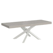 Tavolo allungabile 160/420x90 cm Volantis Premium cashmere gambe bianche