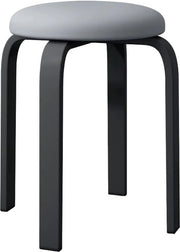 Sedile pieghevole in legno nero e grigio, dimensioni 45 x 31 x 31 cm - Sedile pieghevole con ruote - Sedile pieghevole impermeabile e ventilato