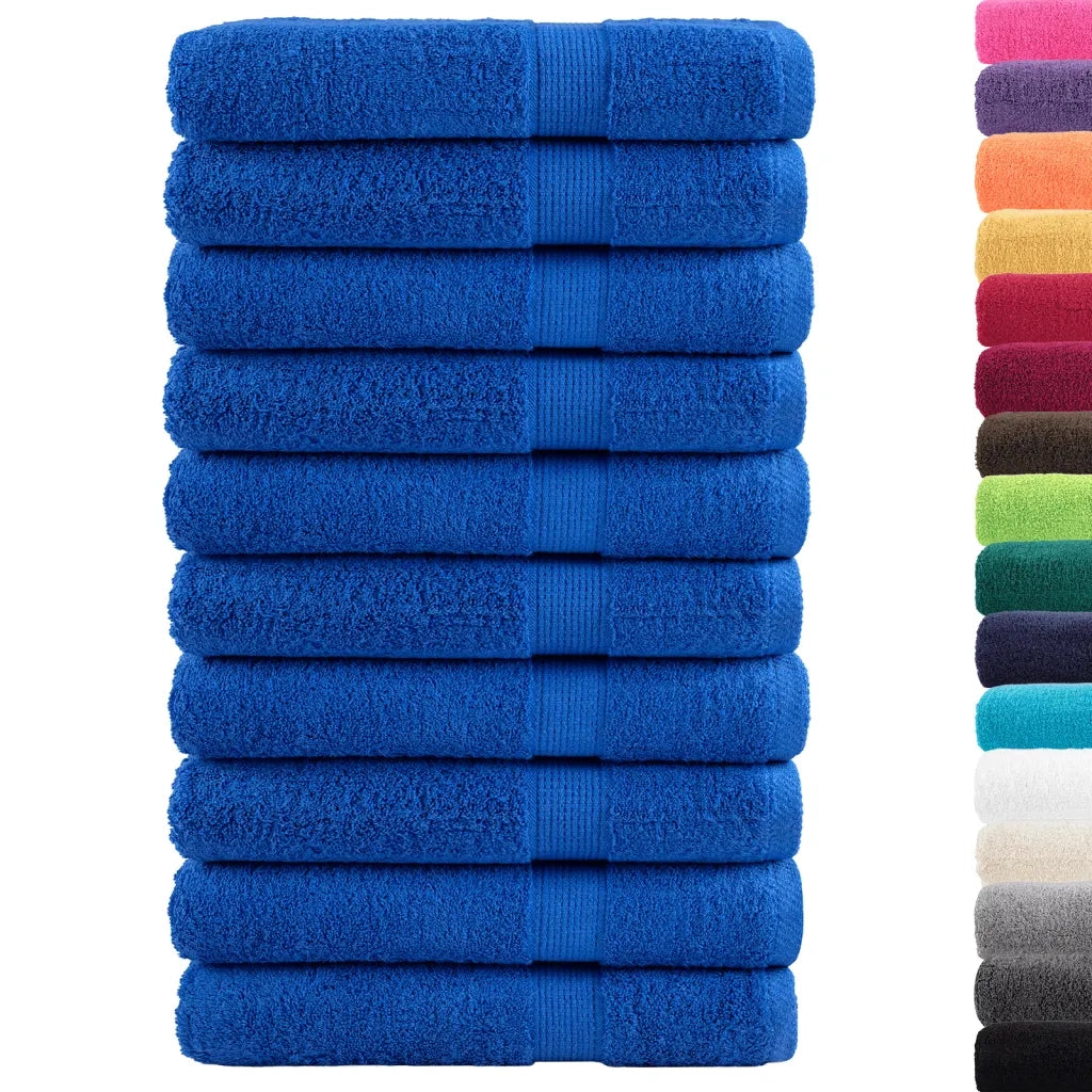 Asciugamani Premium SOLUND 10 pz Blu 100x200 cm 600 g/m² 137199