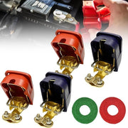 Accu Klemmen Snel Klemmen 12 V Set a Due - Accu Pool Klemme con Onderlegring - Per Motocicletta e Camion - Positivo Negativo.