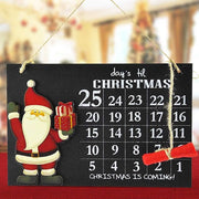 Trade Shop - Calendario Avvento Lavagna Con Gessetto In Legno 2 Modelli Decorazioni Natalizie -