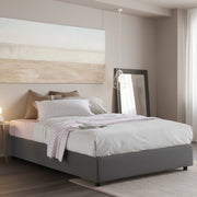 Letto Matrimoniale Apel, Letto Matrimoniale Materasso Incluso Made in Italy, Grigio