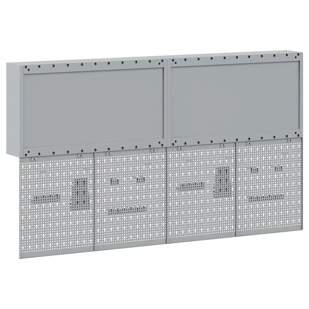 Set di armadi per attrezzi con lo scaffale 6 pcs Nero 3321402