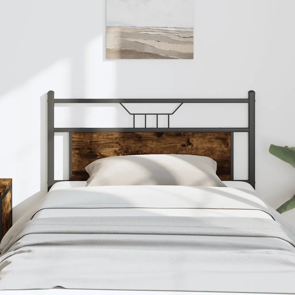 vidaXL Testiera Rovere Fumo 100 cm in Legno Multistrato e Acciaio