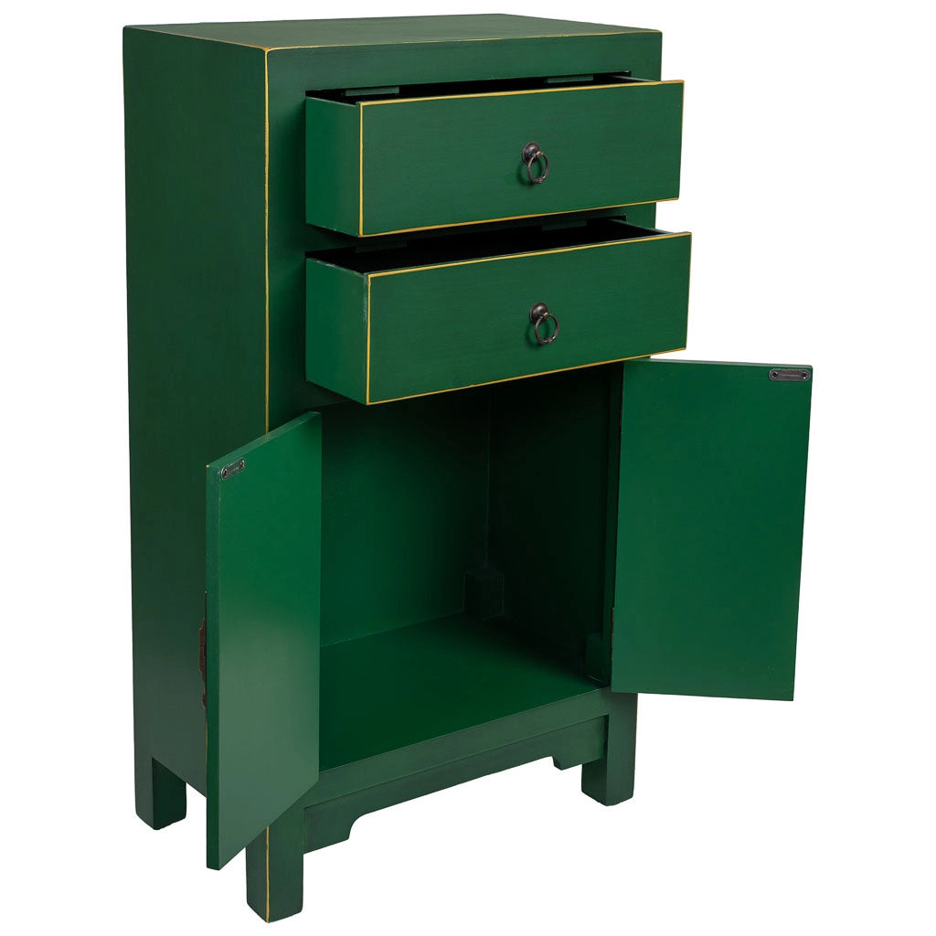 Mobile da ingresso in legno con 2 cassetti e 2 porte 45x26x81