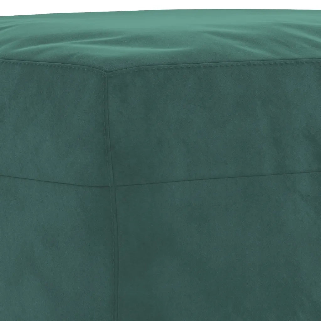 Set di Divani 3 pz Verde Scuro in Velluto