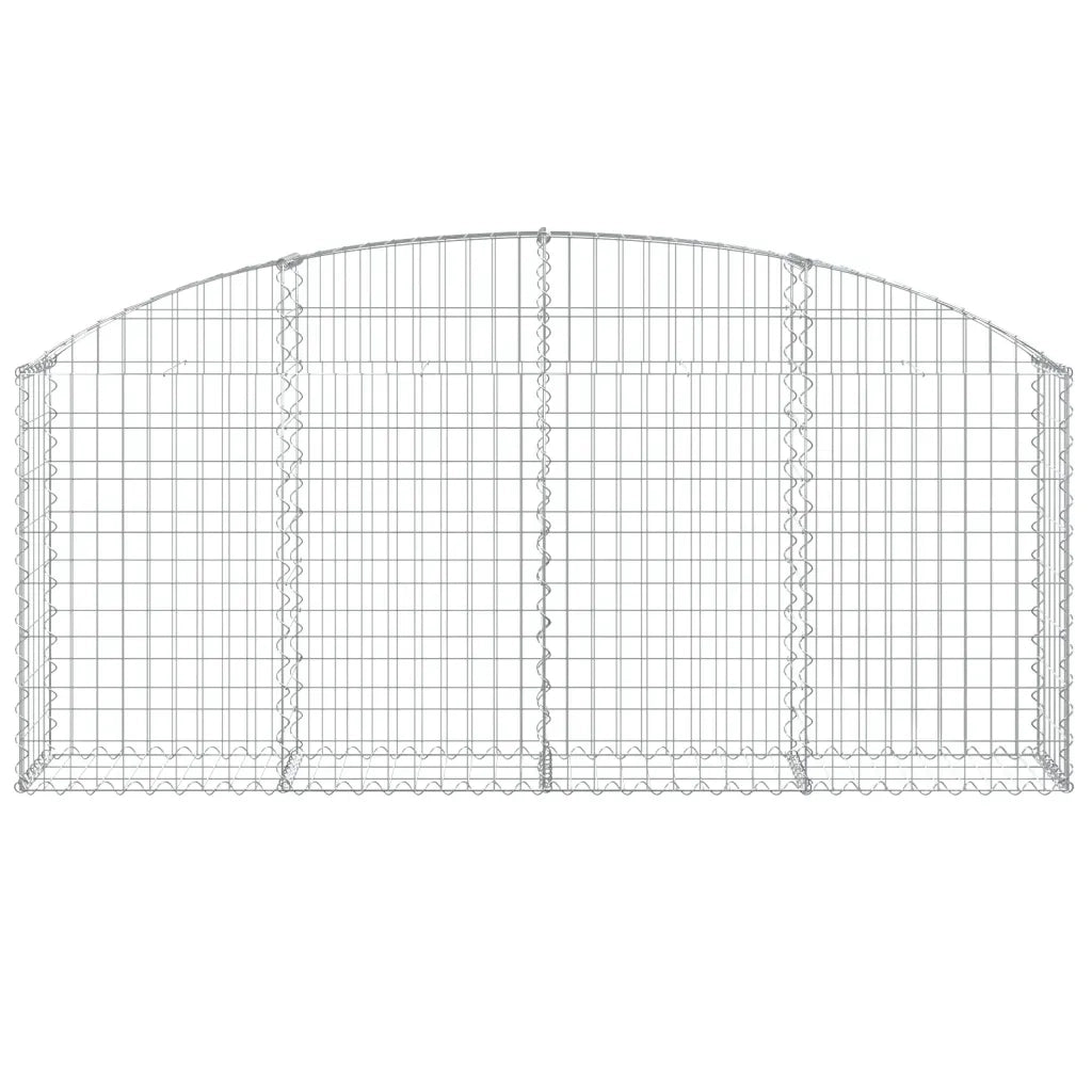 Cesto Gabbione ad Arco 200x30x80/100 cm Ferro Zincato
