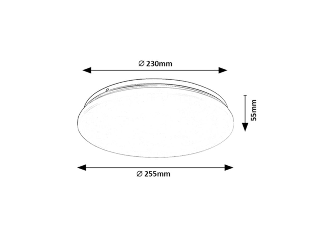 Plafoniera LED Rabalux Vendel rotonda bianca 25,5cm 12W