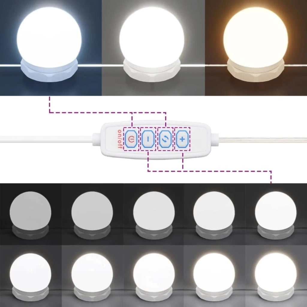 Luci per Specchio 2 pz Bianco 4.5 x 4.5 x 4.8 cm Plastica CFW3193997