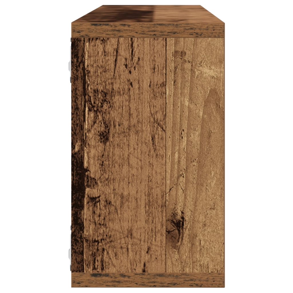 Mensole  2 pz in legno usurato 80x15x26 cm in legno ingegnerizzato