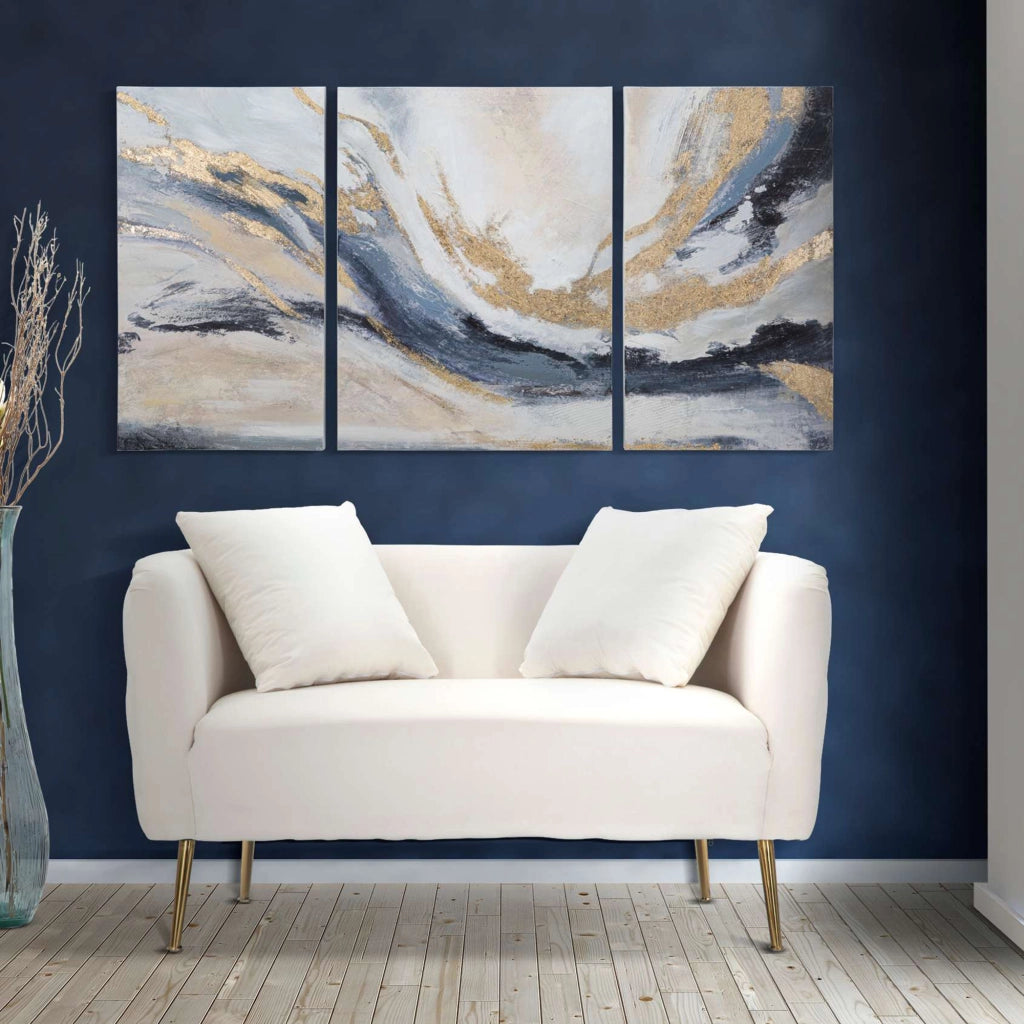 Dingle, Divano Fisso 2 Posti Effetto Velluto, 127x74x71h cm Bianco