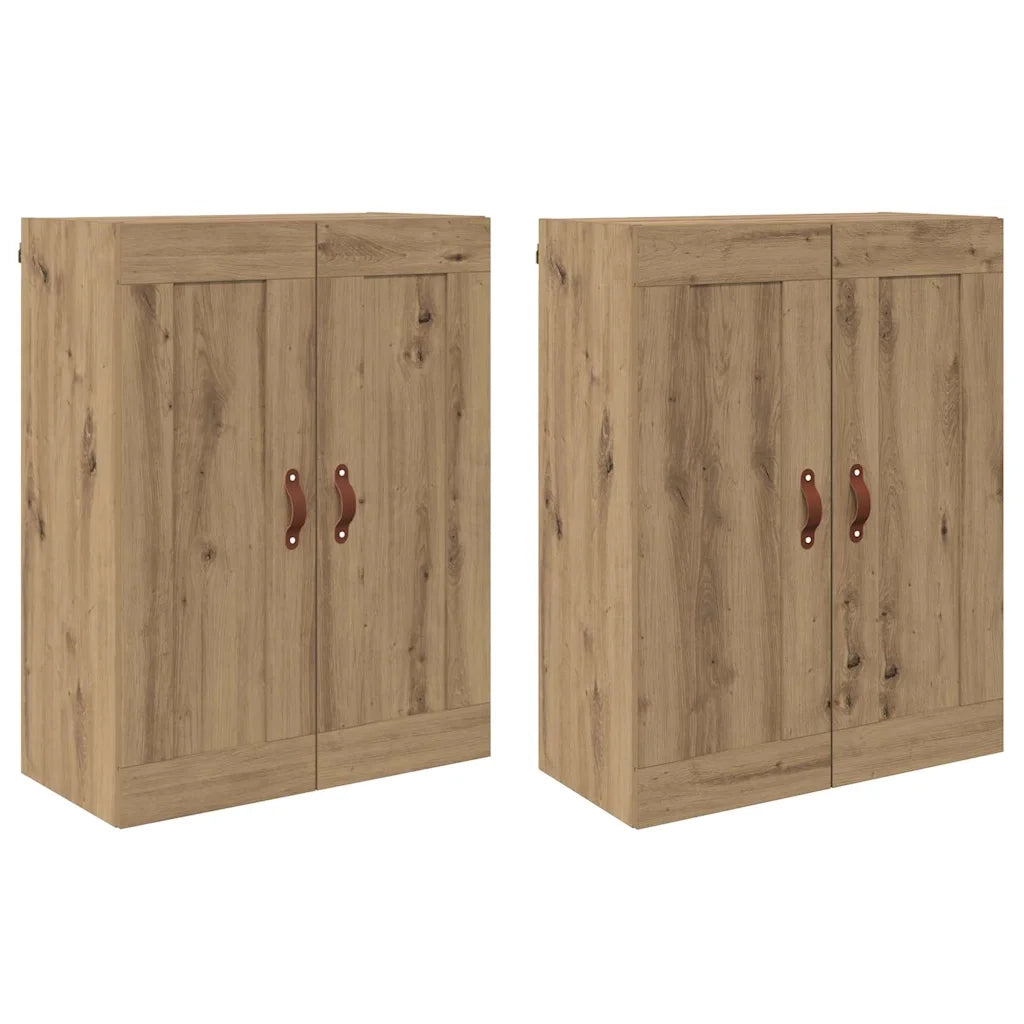 Mobile a muro 2 pcs Rovere artigianale 69,5 x 34 x 90 cm