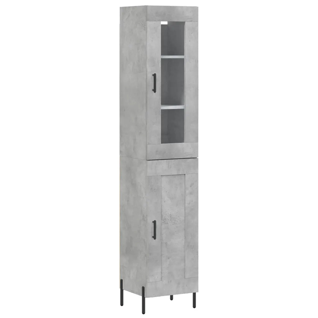 Credenza Grigio Cemento 34,5x34x180 cm in Legno Multistrato 3199501