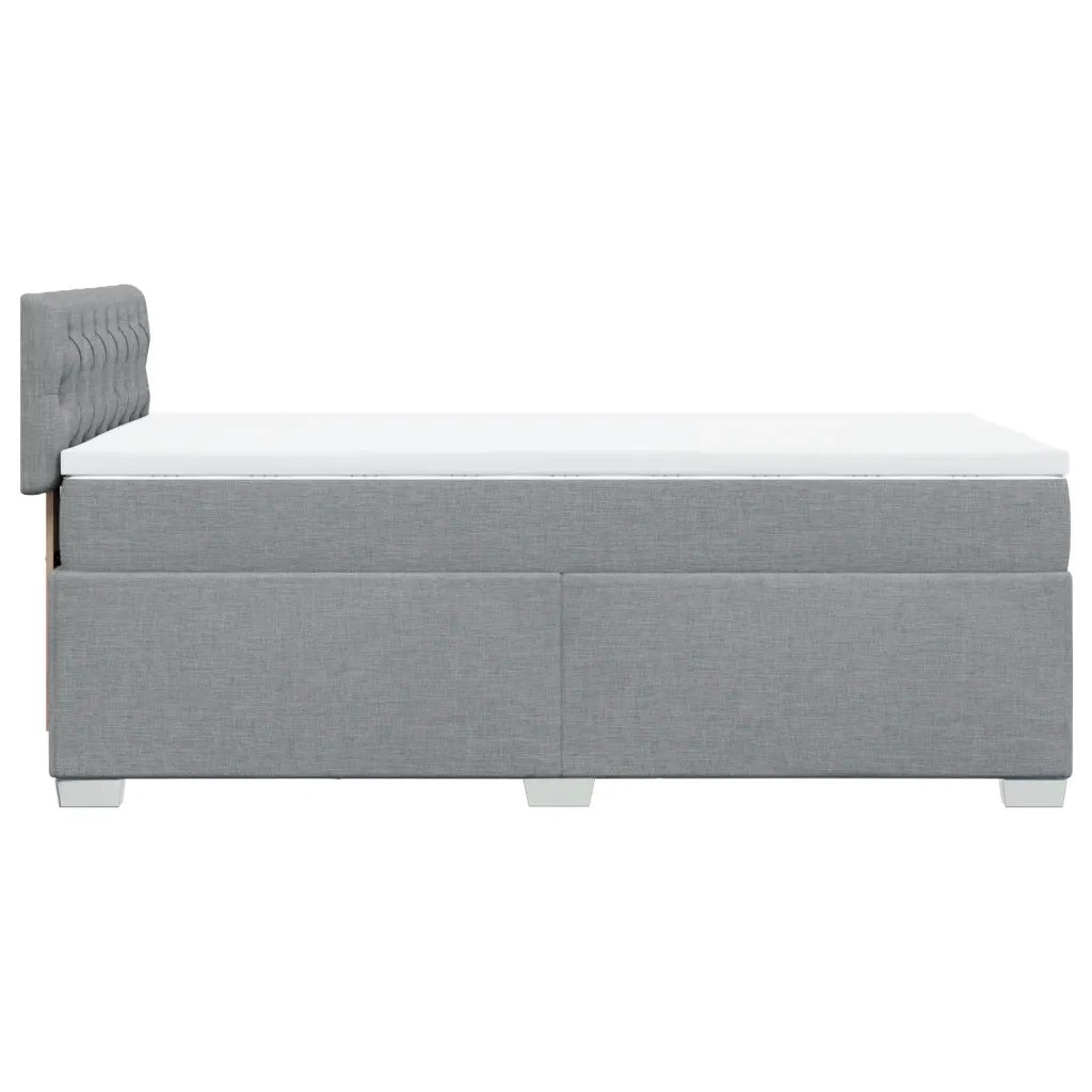Giroletto a Molle con Materasso Grigio Chiaro 90x200 cm Tessuto 3285778